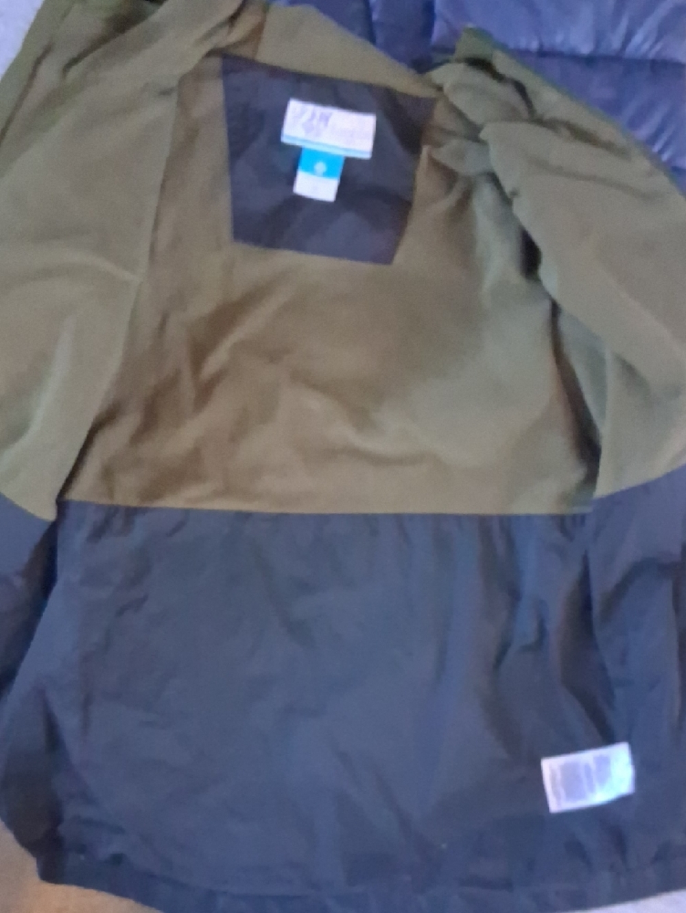 Columbia Kids' Hooded Two-Tone Jacket - Olive & Navy - Picture 6 of 6